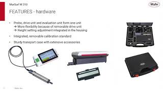 MarSurf M 310 - Mahr's New Mobile Roughness Measuring Instrument Webinar