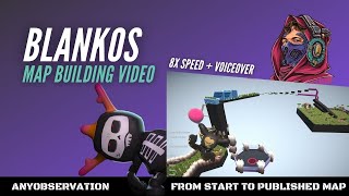 Full process of building the best map of Blankos | 8x speed with voice over