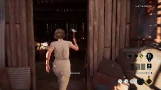 Best places on slaughterhouse to place your barbed wire traps as Nancy! The Texas Chain Saw Massacre