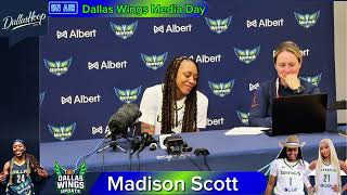 Dallas Wings Media Day | Madison Scott Press Conference