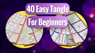 40 Easy Zentangle Patterns For Beginners | Drawing For Beginners