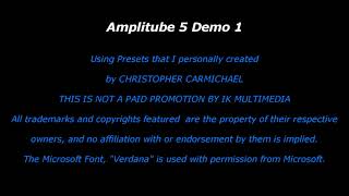 Amplitube 5 Demo 1 and JamVid 6 - with Improvised Riffs