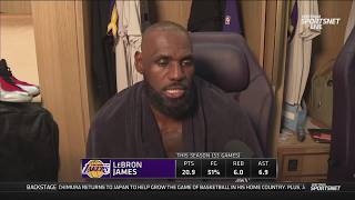 LeBron James POSTGAME INTERVIEW | Los Angeles Lakers defeat Brooklyn Nets 116-99