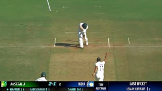 Shami Bowled Warner ( Stumps Flying ) 😋👑🔥 #cricket #bestbowled #trending