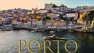 Porto, Portugal. Sunset. Oporto Portugal. Scenic Relaxation Film With Deep House Music 4K