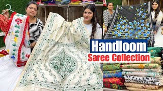 Bengal Handloom Saree From Kishori Saree House Kolkata Khardaha | Linen Cotton & Khadi Sarees