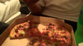 Trae Eating pizza !!! in some LE CINEGA Motel GHETTO !!