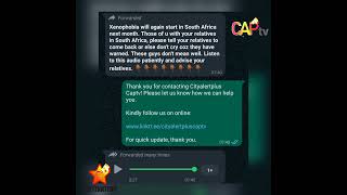 Some South African org. set to Attack all Foreigners with Mandatory message #xenophobia #captv