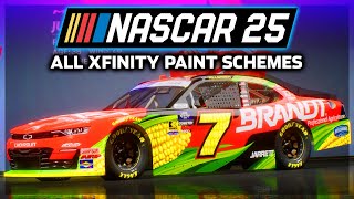 All NASCAR 25 Paint Schemes: Xfinity Series (Gold Edition + DLC)