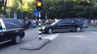 MH 17 Hearses arived barracks Hilversum / Wouter de Wild