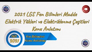 2021 Fen Bilimleri LGS Elektrik Yükleri ve Elektriklenme Çeşitleri Konu Anlatımı