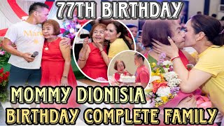 Mommy Dionisia Pacquiao 77th Birthday celebration | Jinkee at Manny Pacquiao pinaka simple ang suot🎂