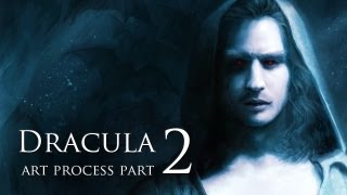 Digital Art Painting - Fantasy Art - How To Paint Dracula - Timelapse Part 2