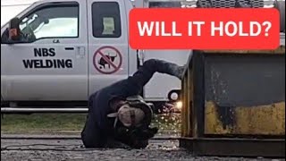 West Virginia welding test...6010 downhill with Miller Trailblazer 302