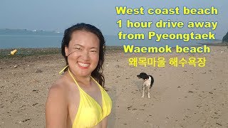 West coast beach near Pyeongtaek 1 hour drive Dangjin Waemok village beach