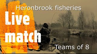 Live match fishing at Heronbrook fisheries. Angling trust winter league penultimate round