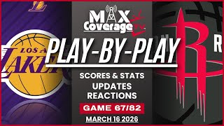 🔴LIVE - Los Angeles Lakers vs Houston Rockets - Play-By-Play & Reactions (3/16/26)