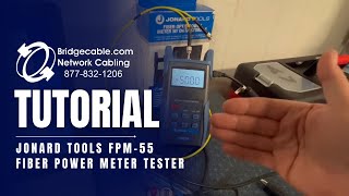 Jonard Tools FPM-55  Fiber Power Meter Tester Software Install - To Laptop | BridgeCable.com Data