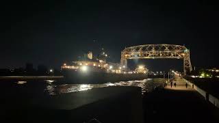 Michipicoten Salutes as she passes Canal Park in Duluth June 20, 2024 under her own power