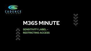 Sensitivity Label - Restricting Access