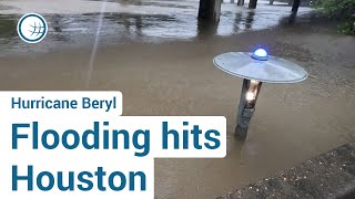 Houston's bayous flooding from Beryl