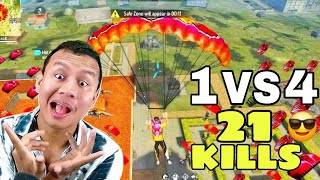 Solo vs Squad 🔥 21 kills  WOODPECKER+MP5 99%Headshot King Is Back Magical Gameplay 🎯Garena #gmtpro