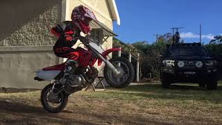 Jack practising his flat corners & single jumps