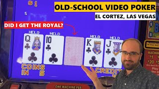 Old-School COIN Video Poker: $1 Double Double Bonus At El Cortez | $60 Session