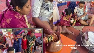 First day rituals post wedding Mr & Mrs Bandekar #goanvlogger #konkanivlogs #postwedding fun masti 
