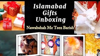 Islamabad Gifts Unboxing 🎁 Nawabshah Me Tez Barish 🌧 Cute Pets Fun | Daily Routine with @SJ_Vlog_40