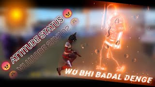 Attitude status😡👿😠 free fire Instagram attitude status