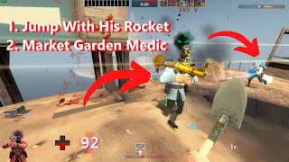 [TF2] Market Gardening BUT Surfing ENEMY Rockets/Sentry Guns/Airblast...