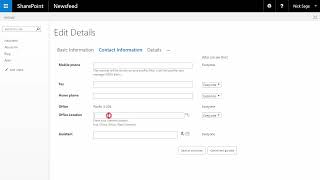 Complete your SharePoint profile