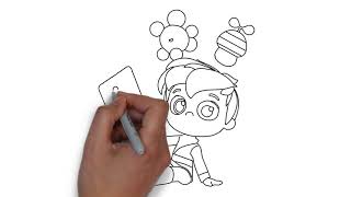 How to Draw True Boy Zee Step by Step