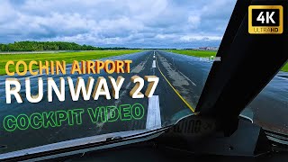 Airbus A320 Take off Cockpit Video from Cochin Airport #cial #nedumbassery