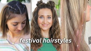 3 Summer Festival Hairstyle Ideas | Cute Girls Hairstyles