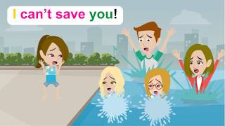 Ella forgets how to swim - Simple English Story - Ella English