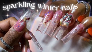 𝘚𝘱𝘢𝘳𝘬𝘭𝘪𝘯𝘨 𝘞𝘪𝘯𝘵𝘦𝘳 𝘕𝘢𝘪𝘭𝘴!🩷❄️✨ | 𝘦𝘯𝘤𝘢𝘱𝘴𝘶𝘭𝘢𝘵𝘦𝘥 𝘨𝘭𝘪𝘵𝘵𝘦𝘳𝘴 + 𝘮𝘪𝘯𝘪𝘮𝘢𝘭 𝘯𝘢𝘪𝘭 𝘢𝘳𝘵✨