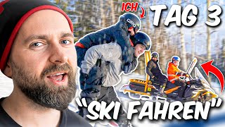 Rescue operation after my first time skiing 😭😁