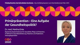 Dr. med. Martina Enke stellt den bayerischen Masterplan Prävention vor.