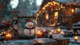 Christmas Winter Ambience ❄️☃️ Snowman Coffee Mug, Crackling Snowfall Sounds, Icy Creaking