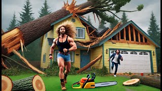 Extreme Dangerous Fast Huge Chainsaw Cutting Trees Machine - Monster Stump Destroyer Excavator #35