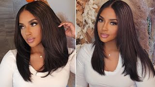 SALON-QUALITY! The Perfect Highlighted 90s BOB! Glueless Brown Silky-Straight ft. RPGHair