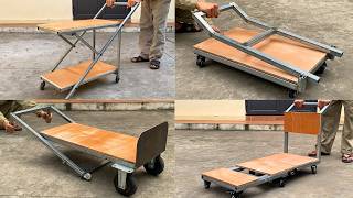 DIY - Craftsman's Ideas // 4 Smart Folding Homemade Material Trolley Projects // Folding stroller !!