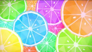 Colorful Fruit Background & Lemon Lime Orange - Loop