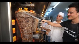 Lebanese Street Food!! Giant "SHAWARMA" in Beirut!!