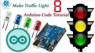Traffic light with 7 segment | Arduino projects  Tinkercad simulation | tutorials #arduino