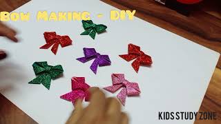 Bow Making | How to Make Simple Easy Bow | DIY crafts How to make a Bow easy step by step | DIY Bow
