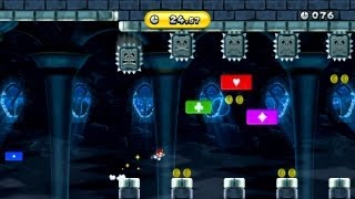 New Super Mario Bros. U -- Thwomp Castle Cash Flow - Now that's Cooperation!