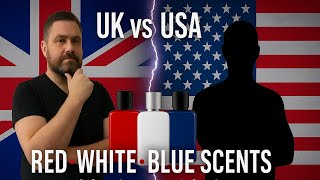 UK v USA Fragrance SHOWDOWN! Red, White and Blue scents. Its Higher Scents (UK) v Grim G (USA)